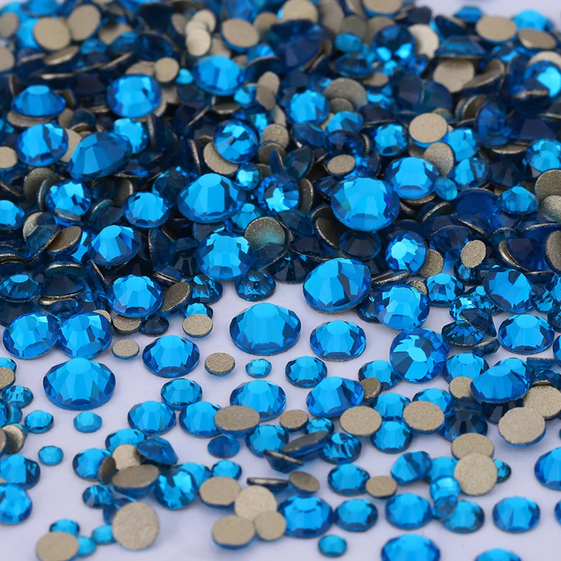 QIAO Kristall Non-Hotfix SS4-SS20 Gemischte Größen 1440 Stück Goldene Flache Strasssteine Dekorationen DIY Glitzersteine 3D Nagelkunst – Detail 8