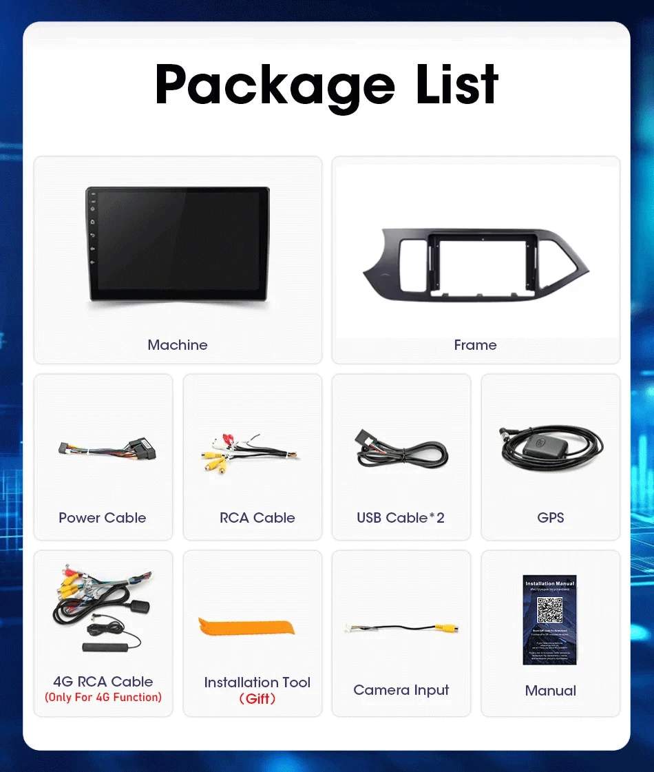 2din أندرويد 15 Carplay راديو السيارة مشغل فيديو متعدد الوسائط لكيا بيكانتو صباح 2011-2017 الملاحة نظام تحديد المواقع رئيس وحدة DSP 5G WIFI