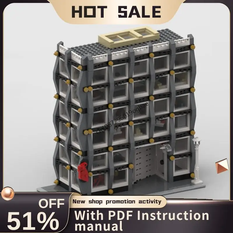 

New 1351Pcs City Hot Selling Street View Moc Compact Modern Corner Model Custom Puzzle Diy Creative Ideas Kid Toys Birthday Gift