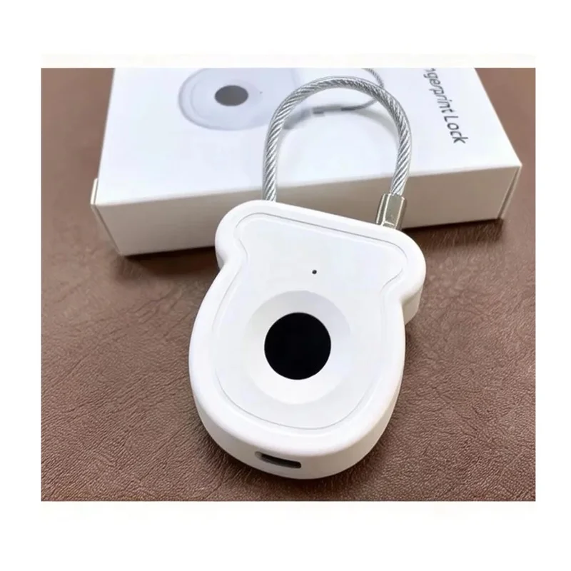 Smart Fingerprint Padlock Morse Code Unlock Type C Emergency Power Low Battery Alert Compact Portable for Multi Scenario Use