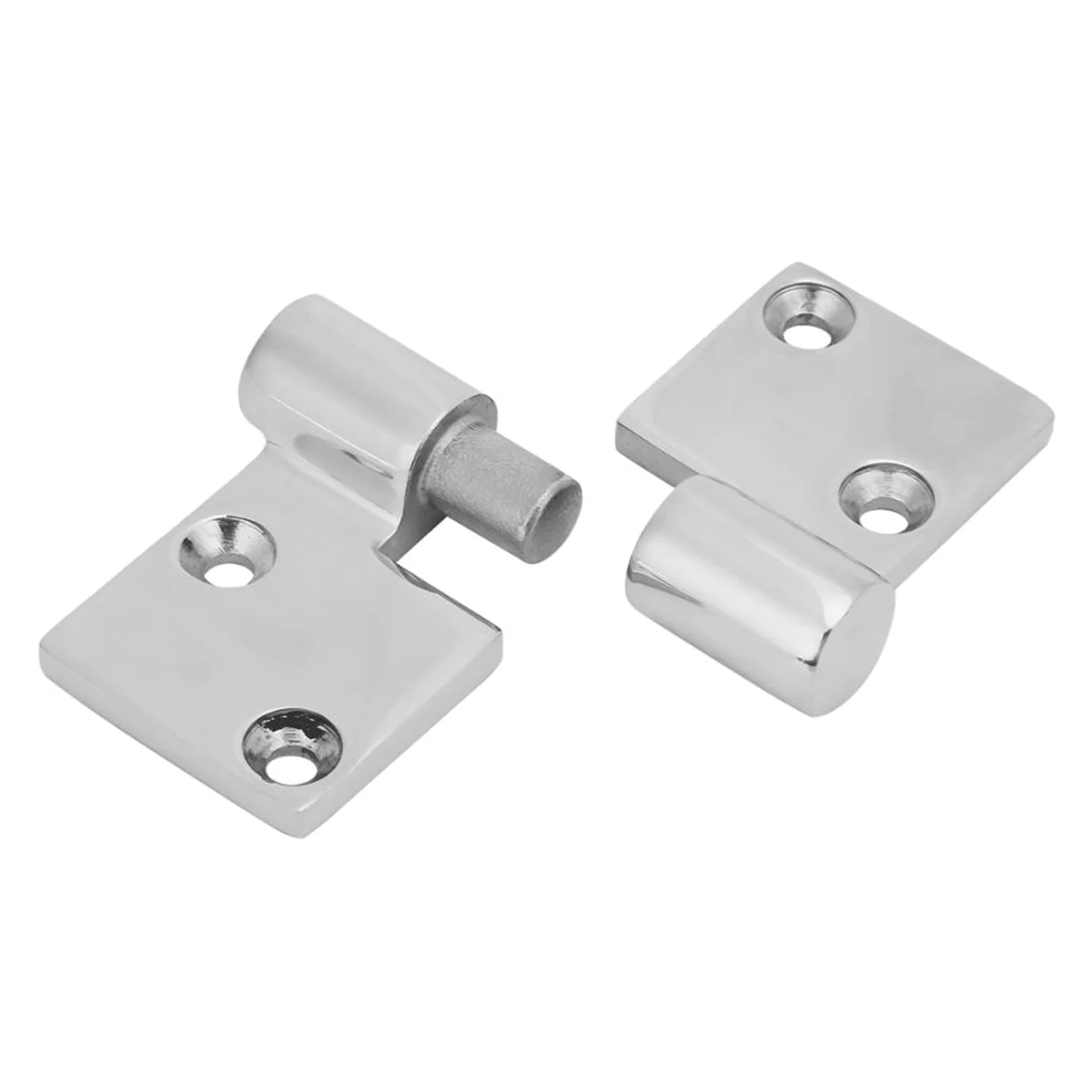 Pair 3.5" x 1.5" 316 Stainless Steel 316 Left & Right Lift-Off/Take-Apart Hinge Marine Boat Butt Door Furniture Heavy Duty w/Scr