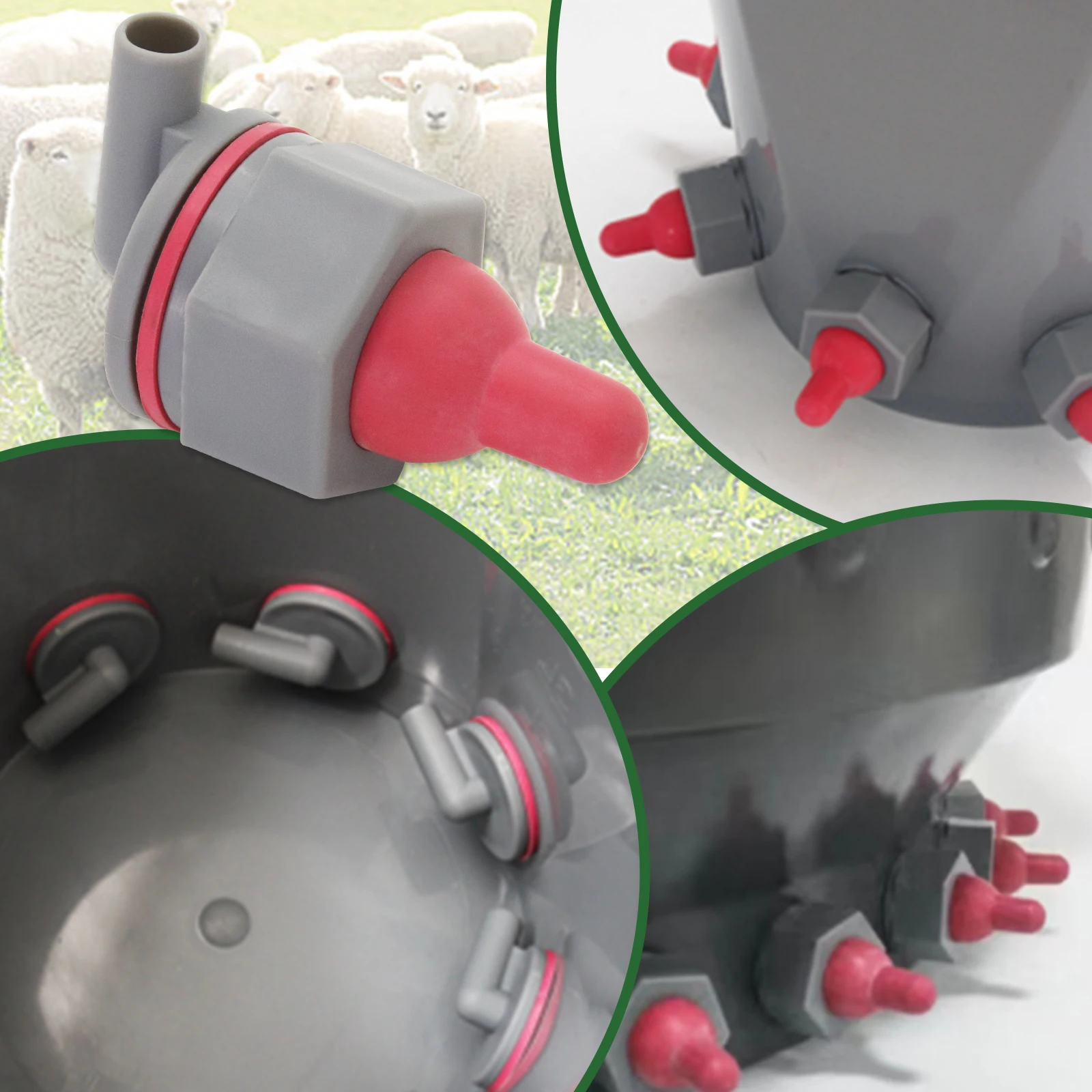 1 مجموعة الحيوان مصاصة الأبقار المغذية العجل زجاجة حليب شرب الحلمة مزرعة الحيوان تغذية لوازم نافورة مشروبات الأغنام العجول الماعز