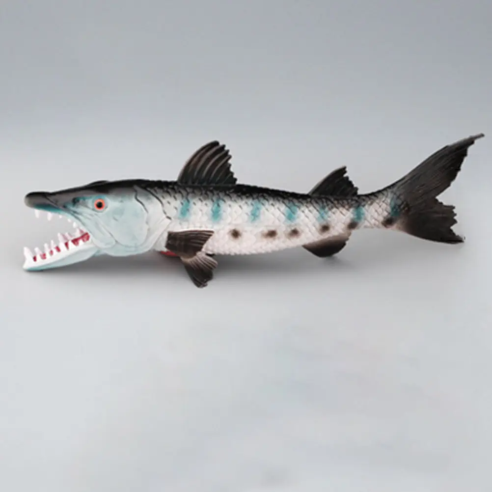 

Premium Realistic Wolf-Fish Aquarium Decoration Simulation Marine Animal Fish Tank Landscaping Ornament Educational Home Car