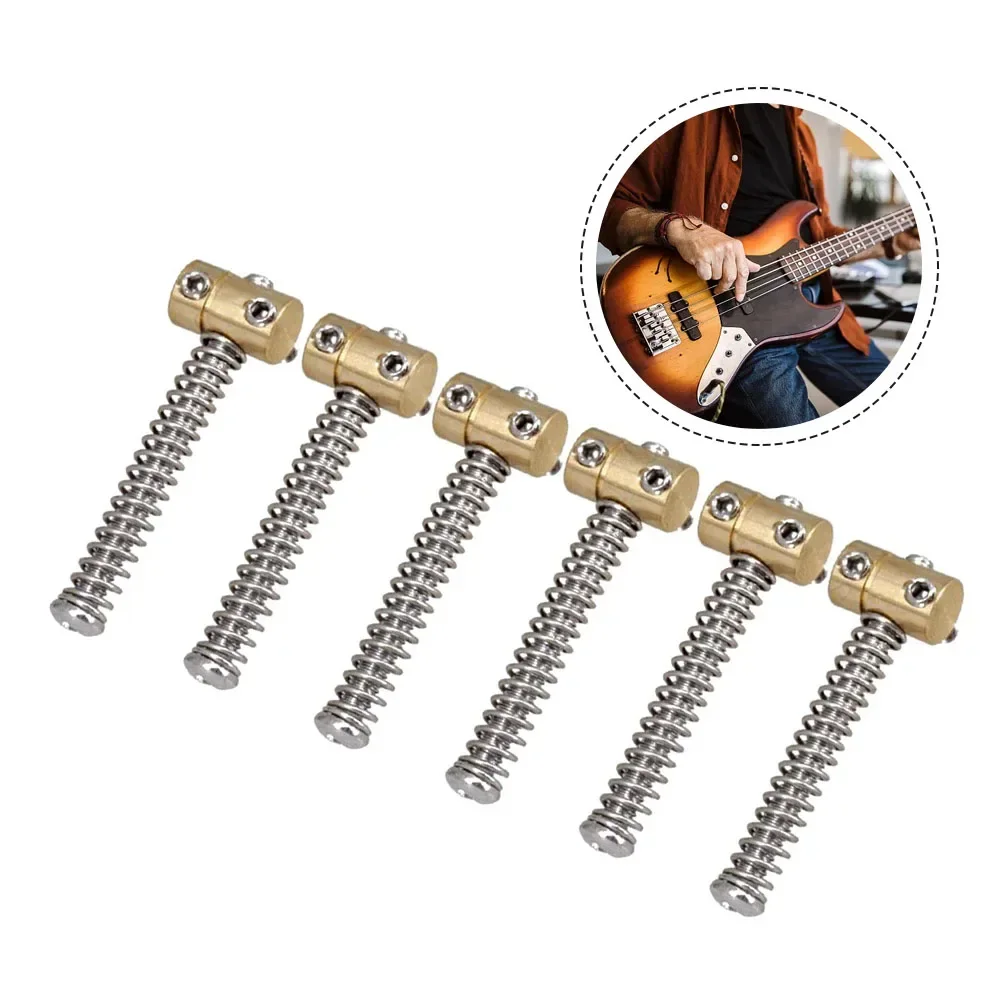 6Pcs 6String Brass Guitar Bridge Saddles For Electric Guitar Replacement Parts Guitar Bridges Electric Guitars Accessories