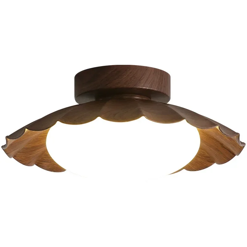 CHAO 6 Modern Nordic Retro Corridor Corridor Light Wardrobe Entrance Foyer Antique Walnut Wood Grain Balcony Ceiling Light