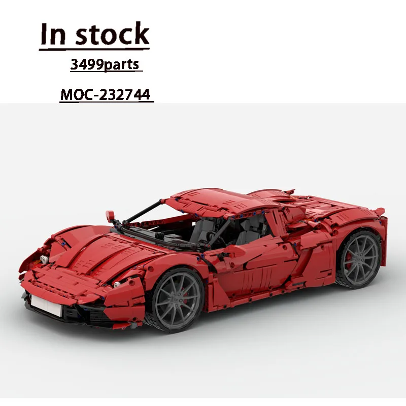 MOC-232744 New Classic Super Sports Car Building Block Model,3,499 Parts, Birthday Building Block Gift Toy for Boys and Children