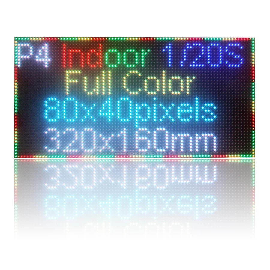 Module de panneau d'écran LED P4, 320x160mm, 80x40 pixels, balayage 1/20, intérieur 3 en 1, SMD, RVB, polychrome