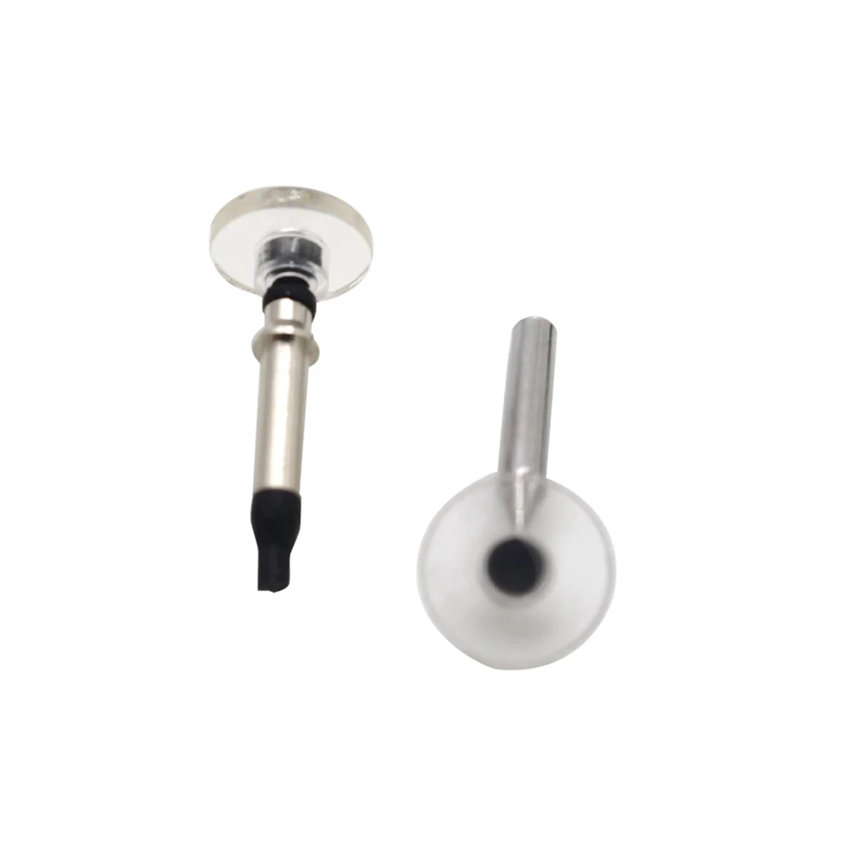 Universal tela capacitiva toque caneta stylus, substituição ponta, disco transparente, cabeça lápis Nib, desenho, escrita, 5pcs