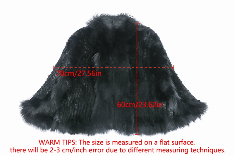 New Extra Long Real Genuine Natural Knitted Rabbit Fur Shawl Coat with Fox Fur Collar Women's Fashion Knit Jacket Cape