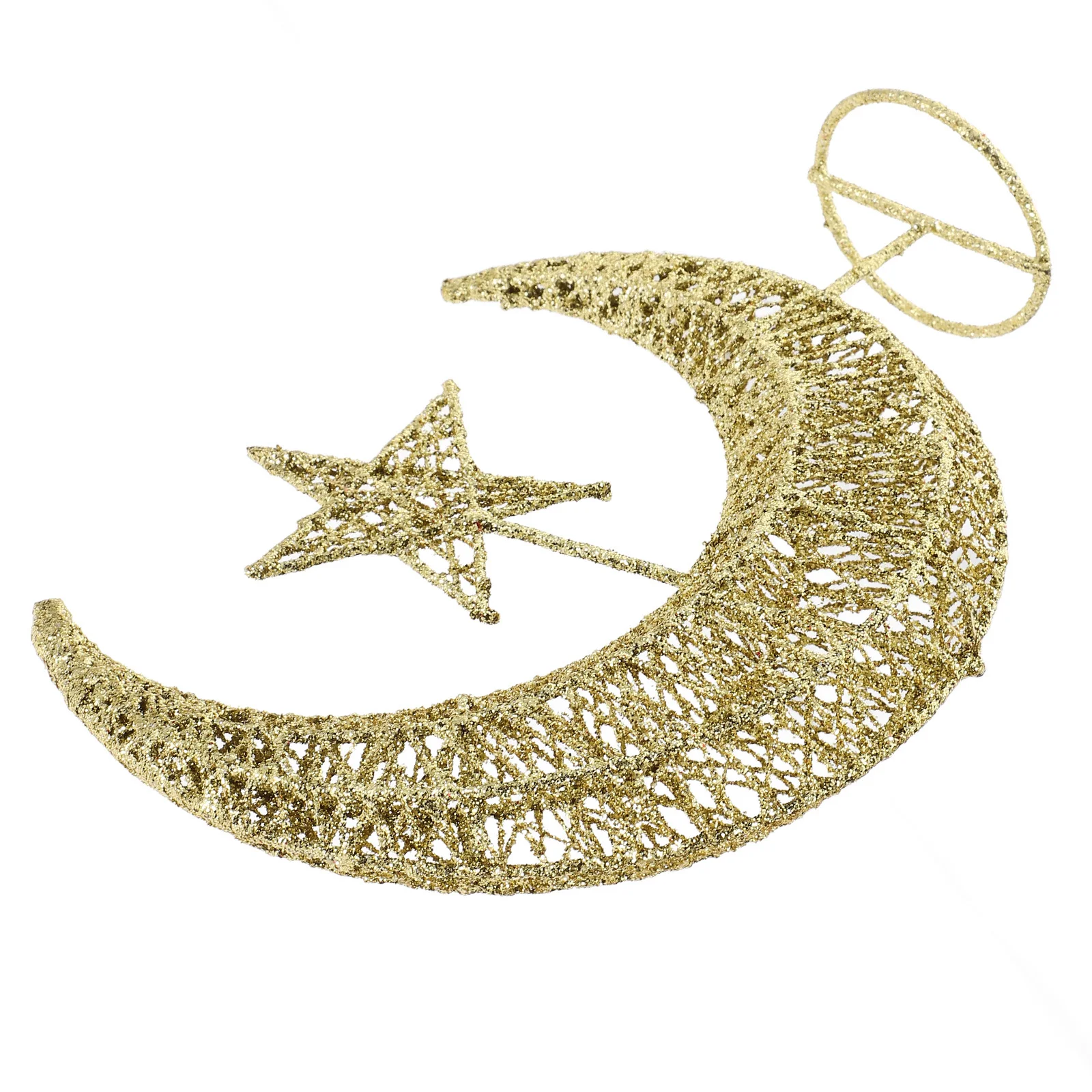

Celestial Tree Topper Xmas Ornaments Star Moon Decoration Golden Christmas Outdoor