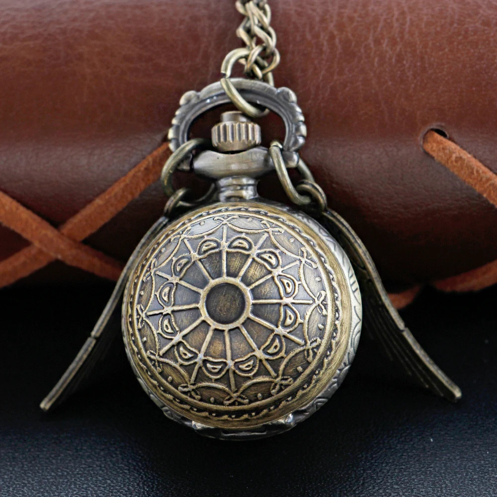 

Bronze Fairy Ball Pocket Watch Necklace Steampunk Digital Pendant Chain Clock Fashion Sculpture Women's Men's Gift Cf1122