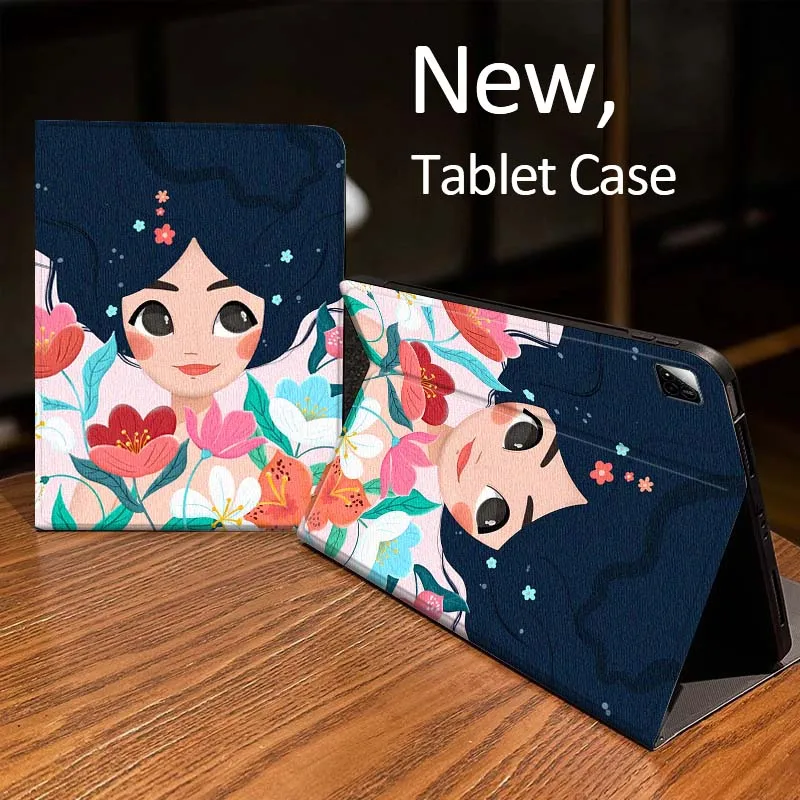 

Cartoon Black Cat Book Pattern Case For Xiaomi Mi Redmi Pad 2 4 5 7S 6S 6 7 8 Plus SE Pro K 2025 inch 8.7 11 Tablet