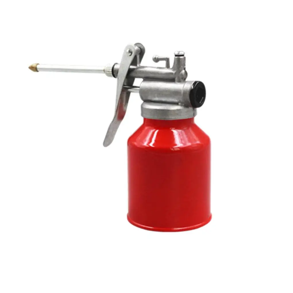 250/400ml High Pressure Pump Oil Can Spout Thumb Pump Workshop Oiler Oil Can Vehicle Lubricant Metal Oiler