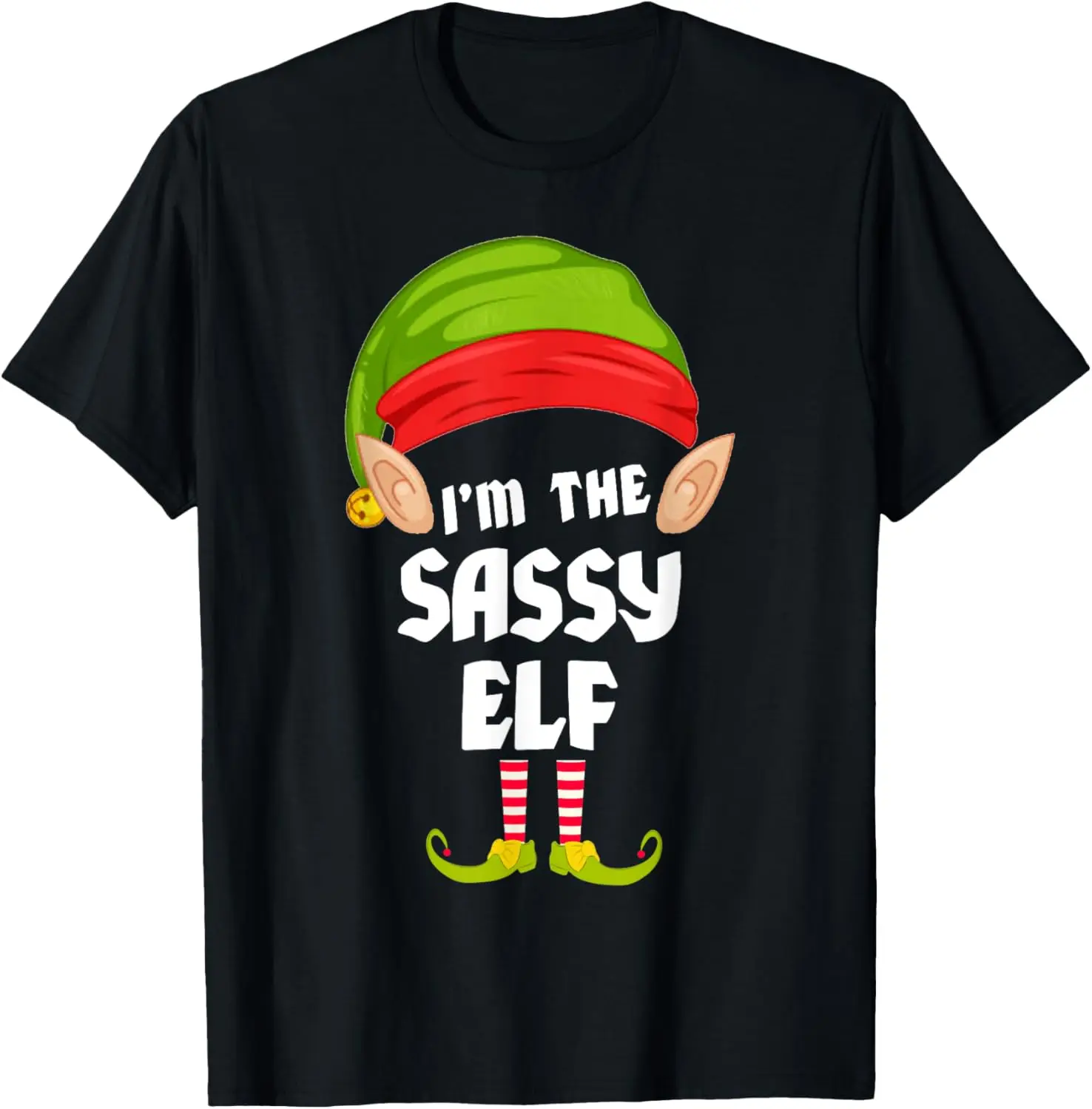 camiseta-engracada-de-natal-sassy-elf-combinando-com-grupo-familiar-pj