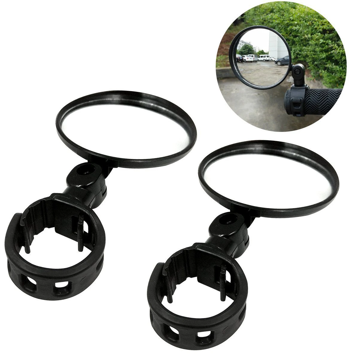 1Pc Universal Bicycle Rear View Mirror 180° Adjustable Rotate Wide-Angle MTB Road Bike Accessories for 15-35MM Handlebar