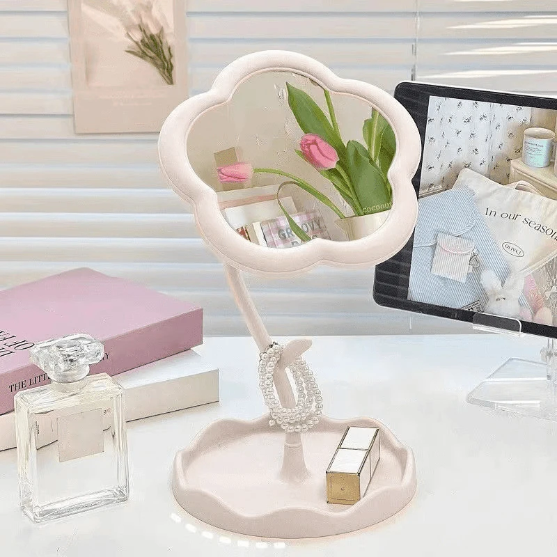 デスクトップひまわり化粧鏡クリエイティブ寮デスクトップ高価値寝室ミラー家の装飾ミラー 2 サイズ