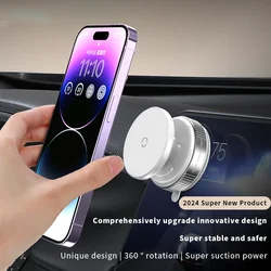 Car Phone Holder Magnetic Car Holder Vacuum Adsorption 360° Rotation Super Strong Suction Suitable for Iphone16/15/14 Series