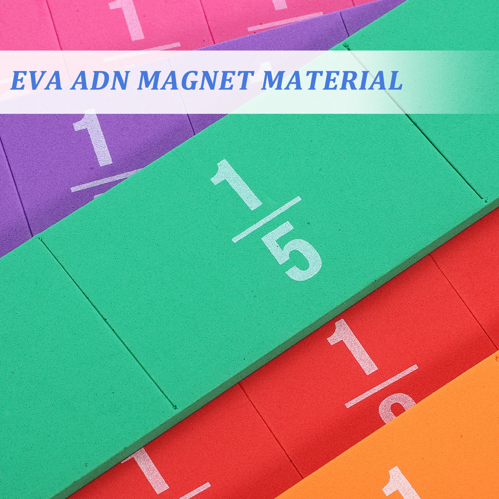 

1Set Magnetic Fraction Tiles Large Educational Math Fraction Strips for Students Learning Arithmetic Cognitive Teaching Resource