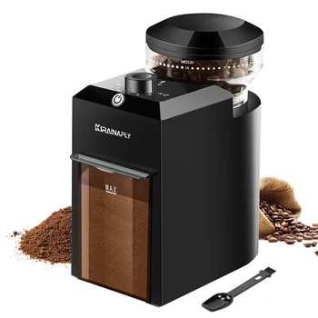 ไฟฟ้า Burr Mill เครื่องบดกาแฟอัตโนมัติกาแฟ Bean บด 28 การตั้งค่าบดสําหรับ Espresso French Press หยด 2-12 ถ้วย