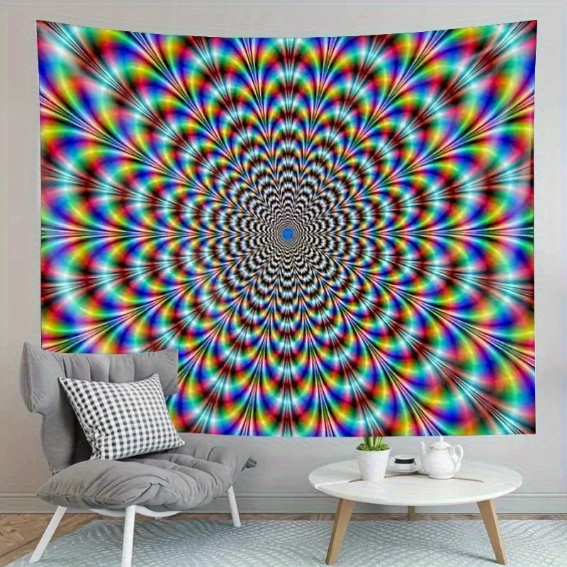 VIKAMA Vibrant Spiral Halo Art Tapestry Artistic Home Decor Suitable For Bedrooms, Offices And Living Rooms Home Decor