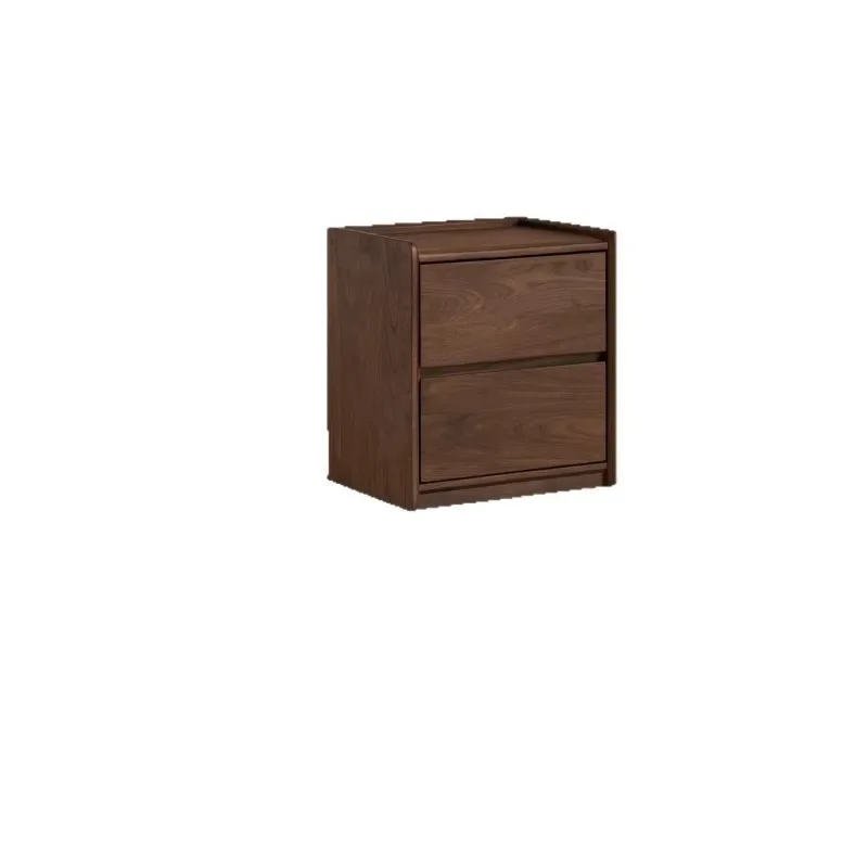 

Solid wood bedside table, Nordic bedroom black walnut bedside table