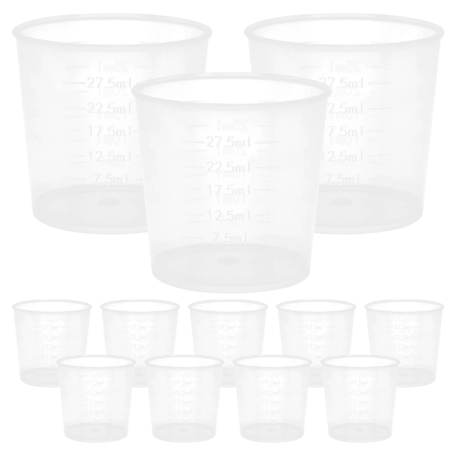 

100pcs Plastic 30ml Graduated Beakers Graduated Measuring Cup Liquid Measuring Cup Powder Measurement Kitchen Bar Tools