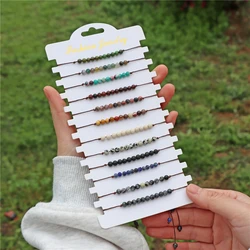 12Pcs/Set Colorful Natural Stone Bead Bracelet Hot Selling Agates Gem Braid Woven Bangle Handmade Jewelry Gift For Women Men
