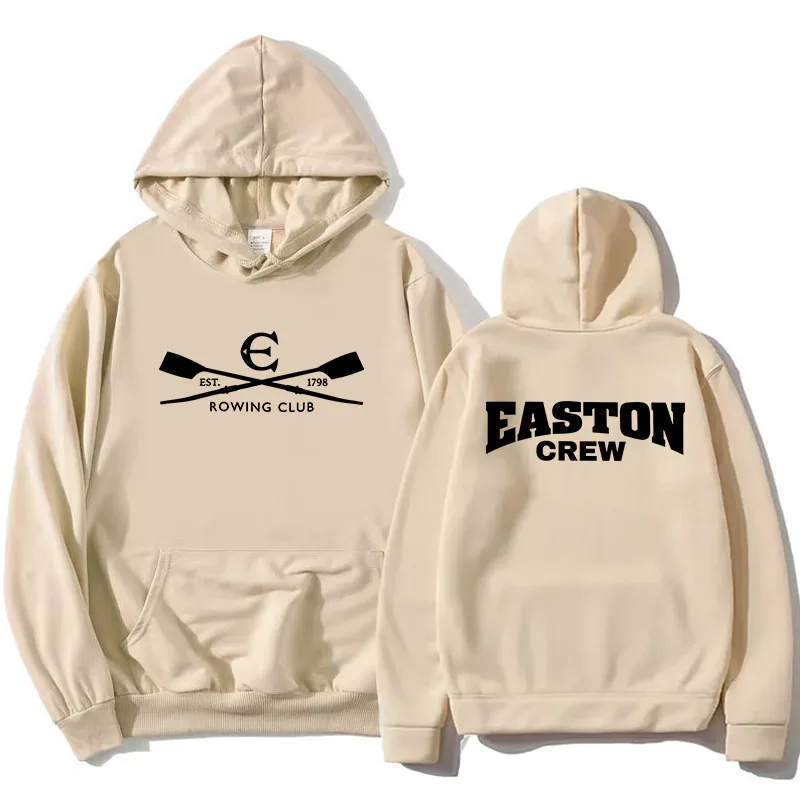 Crew Girl Hoodie Easton Crew Rowing Team Graphic Sweatshirt Winter Warm Casual Long Sleeve Pullovers with Hooded Women Men Tops