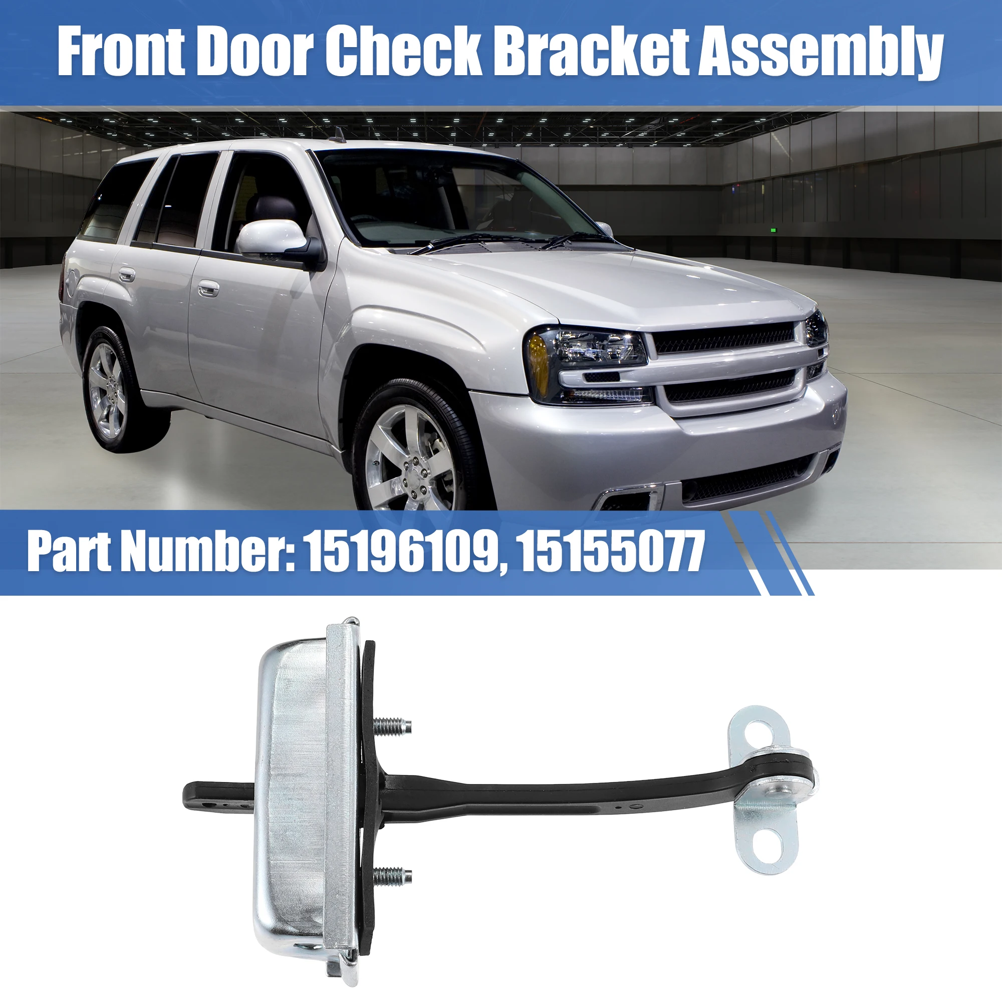 Uxcell Front Door Check Stop Strap Driver Side Door Check Assembly 15196109 924-157 for Buick for Chevrolet for GMC