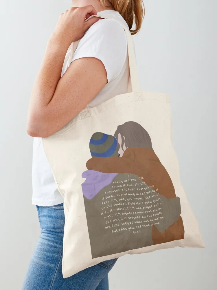 i like you. and that is not fake. Tote Bag custom fabric bag great bag Handbags women Shopper handbag