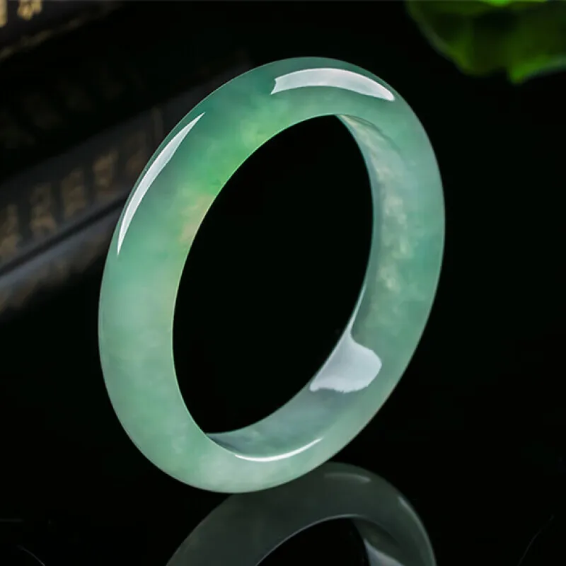 Color Lotu Ice Seed Floating Green Bracelet Floating Flower Yang Green White Background Green Ice Glutinous Seed Floating Purple