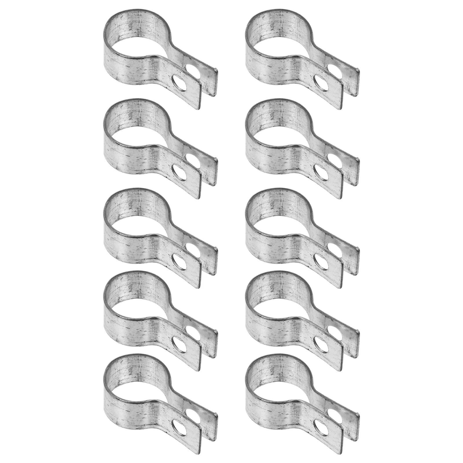 

10pcs Pipe Clamp Bracket 3/4Inch Galvanized Steel Tension Band For Fence Gate Chain Link Support Industrial Home Use Metal