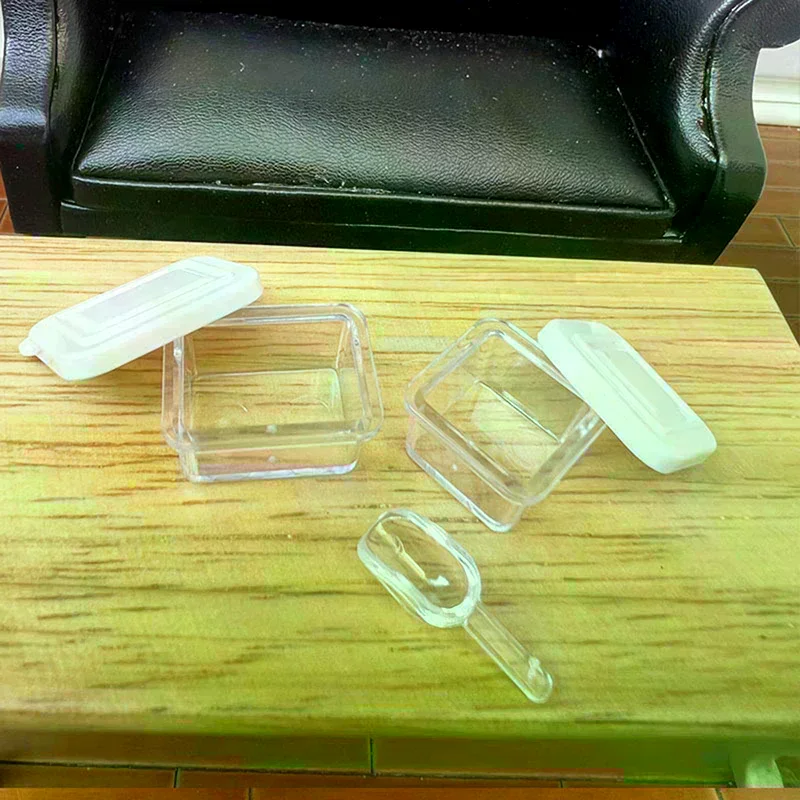 3Pcs/Set Dollhouse Fresh Keeping Box Lunch Box Mini Model Kitchen Tableware Decoration Miniature Scene Food Toys Accessories