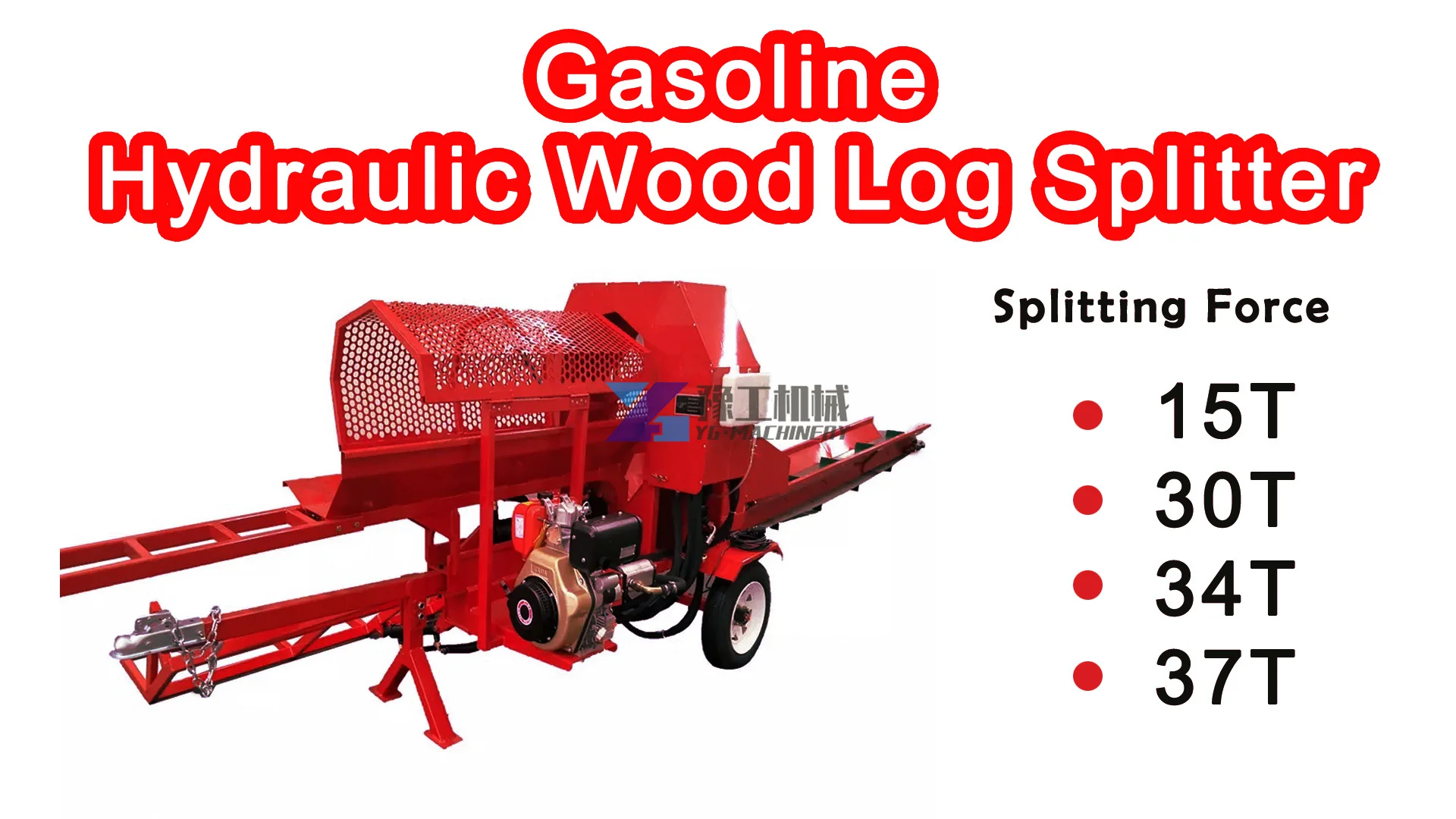 Electric Log Splitter Wood Cutter Logging Machine Wood Splitter with Hydraulic Lift Firewood Processor