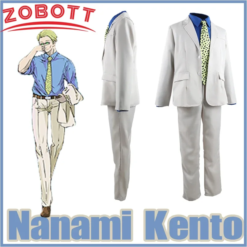 Hot Toys Jujutsu JJK Manga Anime Nanami Kento Cosplay Costume  Suit Vest Pants Uniform Shirt Coat Pants Halloween Christmas