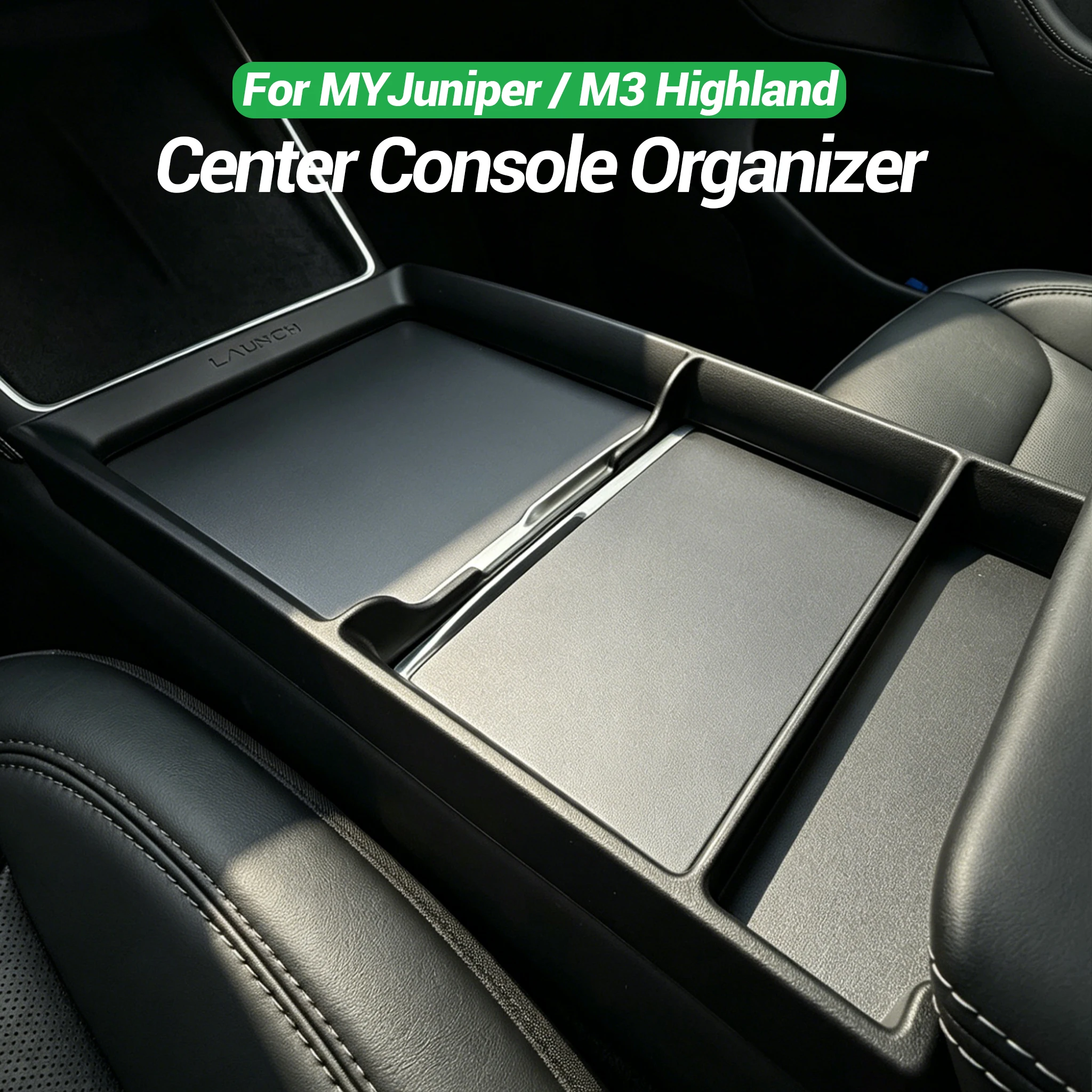 

For Tesla Model 3/Y/YL Highland Juniper 2026 Center Armrest Storage Box Tray Console Organizer Box Accessories