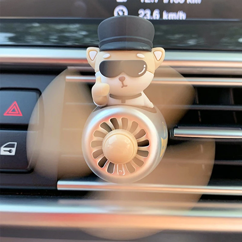 Rotating plane pilot dog car decorations accessories interior cartoon inside air fresheners bear ornaments dashboard outlet vent