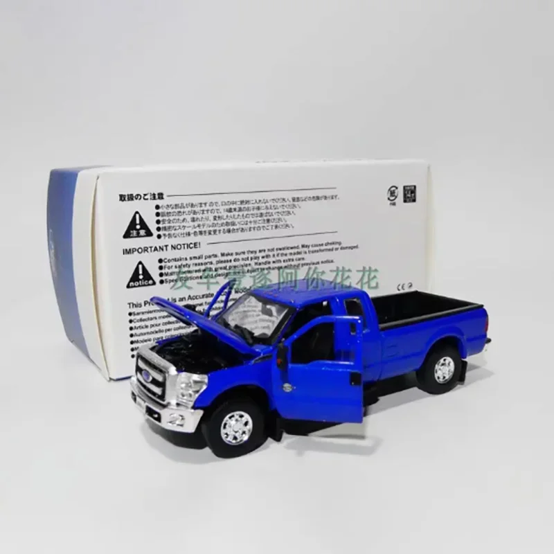 Diecast 1:64 Scale 2016 FORD F-250 Pickup Truck Transporter Alloy Emulation Car Delicacy Model Static Toy Gift Display