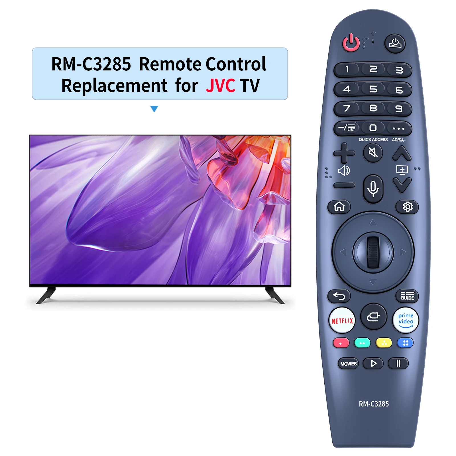 New Genuine RM-C3285 For JVC Android Bluetooth Magic Voice TV Remote RM-C3417 LT-55N7125A