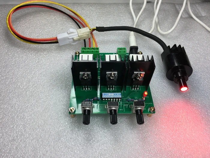 Red, Green, Blue, RGB Three-color LED 3*1W Point Light Source with Light Source Controller Adjustment Board RGB Controller