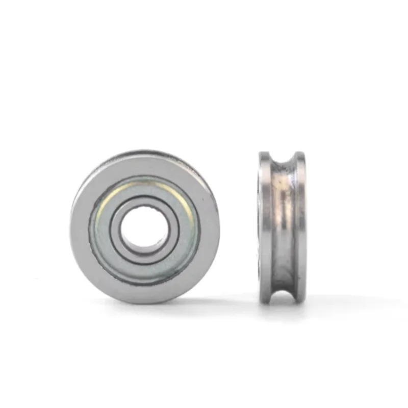 1Pc 4x13x4mm U-groove bearing pulley with a diameter of 1mm steel wire suspension pulley 604UU groove pulley