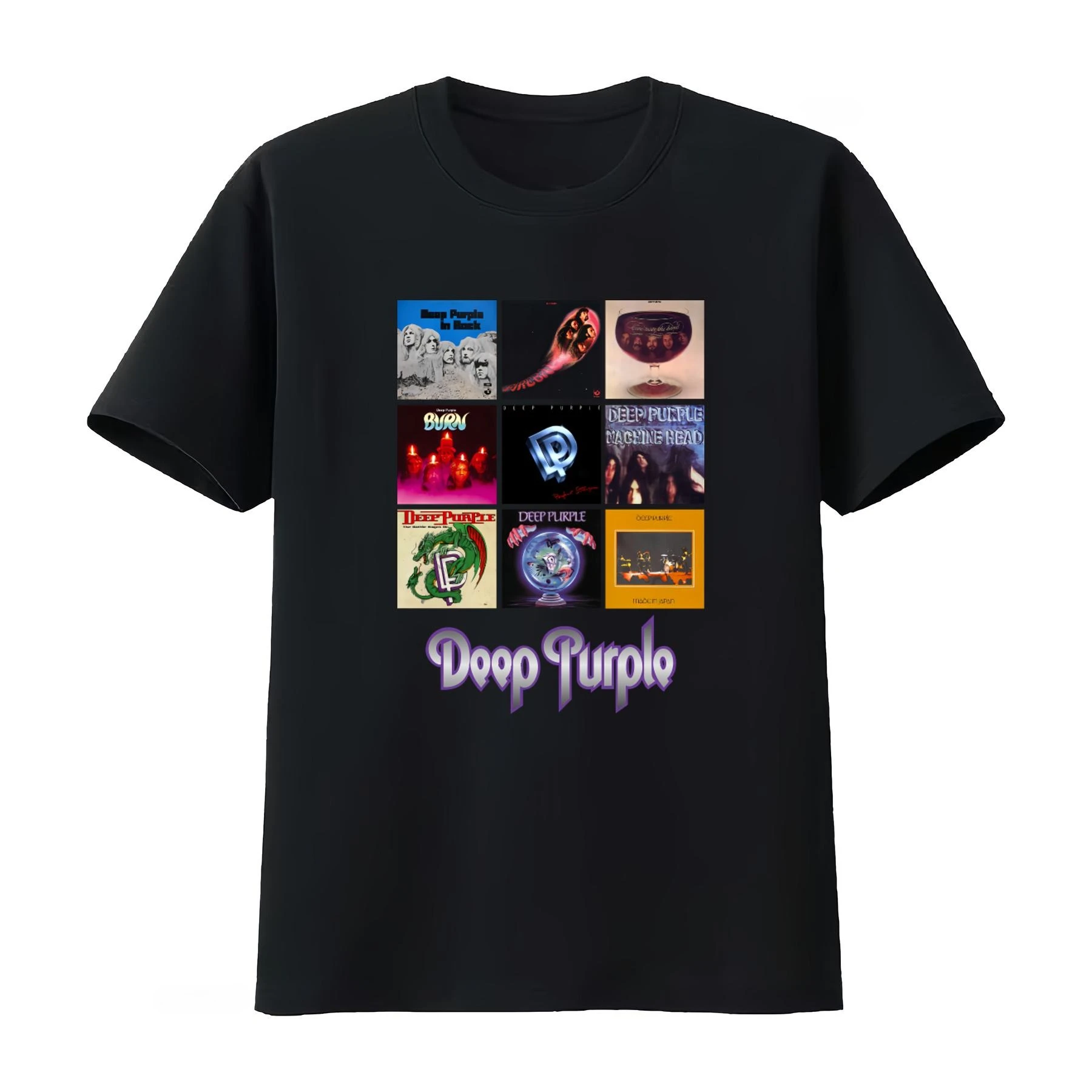 Rock Band Deep Purple T-Shirt Ian Gillan Roger Glover Burn Stormbringer in Music Album Cover Men's Clothing 2026 Summer T Shirt