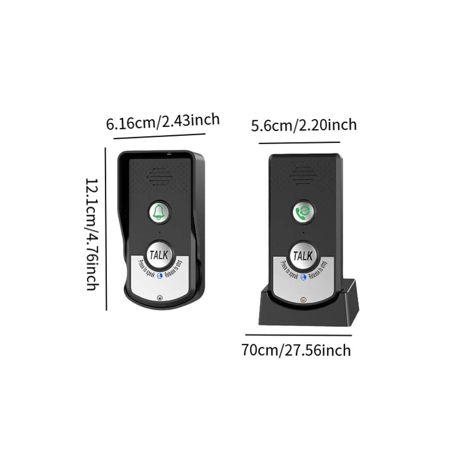 2 Way Doorbell Wireless Intercomunicador for Home Security Hotel Elderly