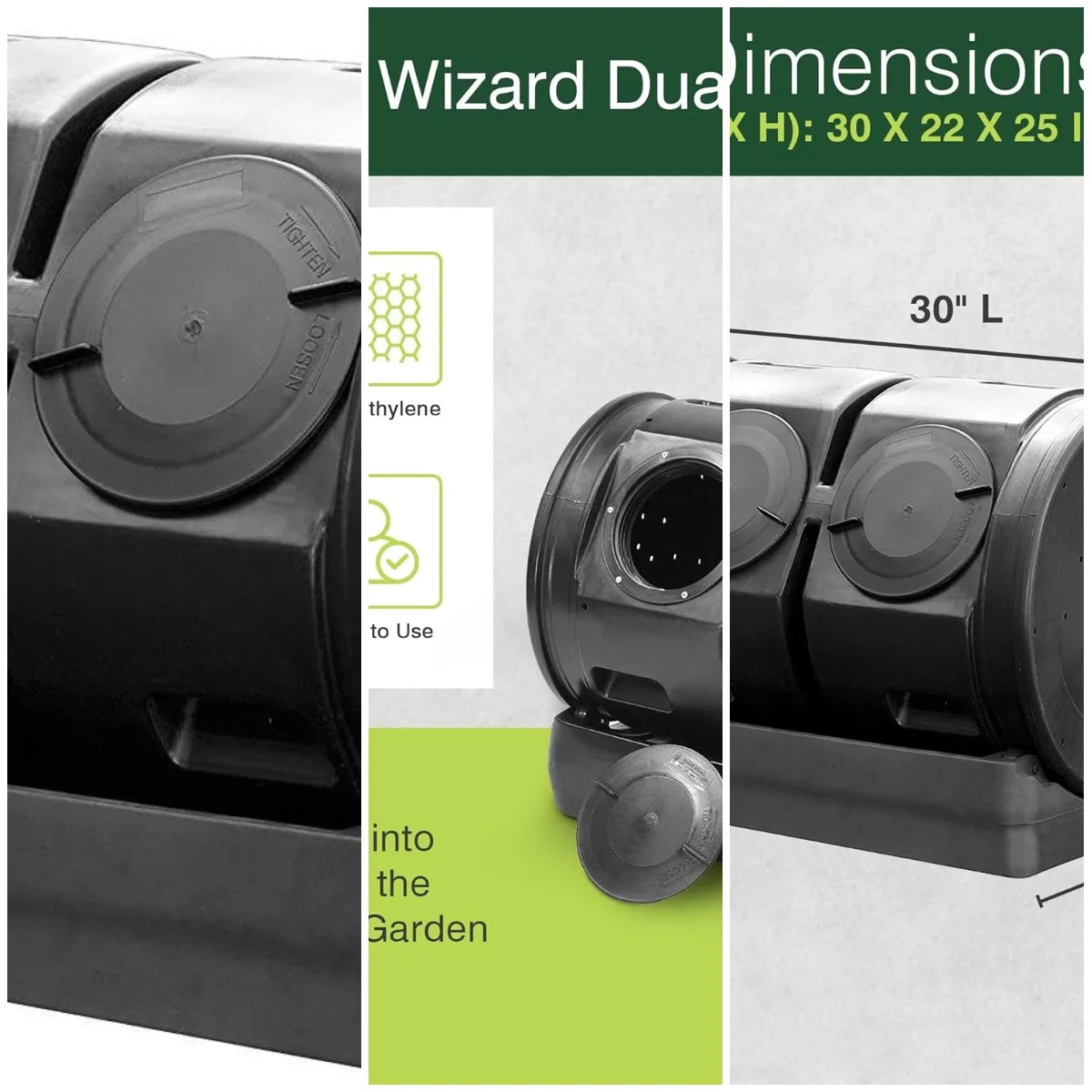 

Компост Волшебник Открытый Сад Двойной Стакан Компост Контейнер, Черный