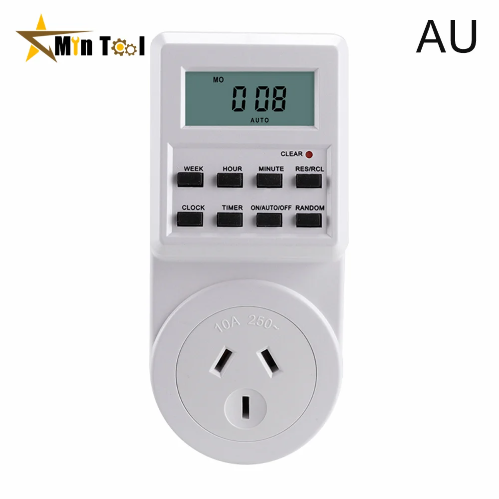 Digital Weekly Programmable Electrical Wall Plug-in Power Socket Timer Switch Outlet Time Clock Power Supply Accessories