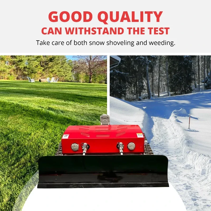 جزازة العشب التي يتم التحكم فيها عن بعد مع مجرفة الثلج، أرض المراعي منحدر الحديقة، جزازة العشب الآلية الزراعية، جزازة العشب متعددة الوظائف