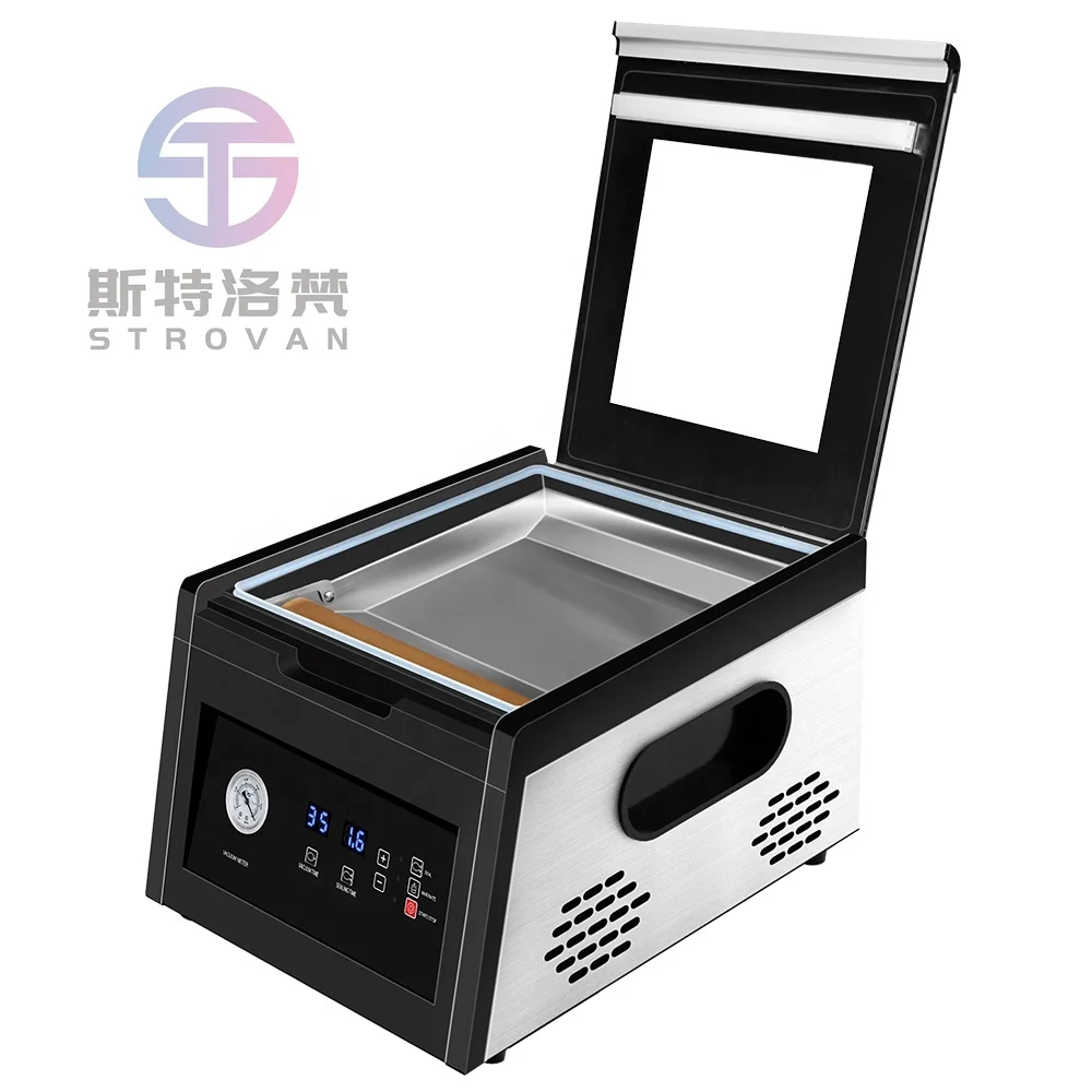 DY-260 Semi Auto Desktop Vacuum Sealer Packaging Machine for Food Rice Meat Fish Vacuum Sealing Packing Machine