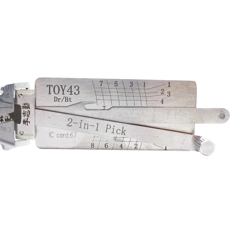 Lishi TOY43 Dr Bt 2 in 1 Locksmith Tool Lock Pick & Decoder  for Older Toyota Camry Models