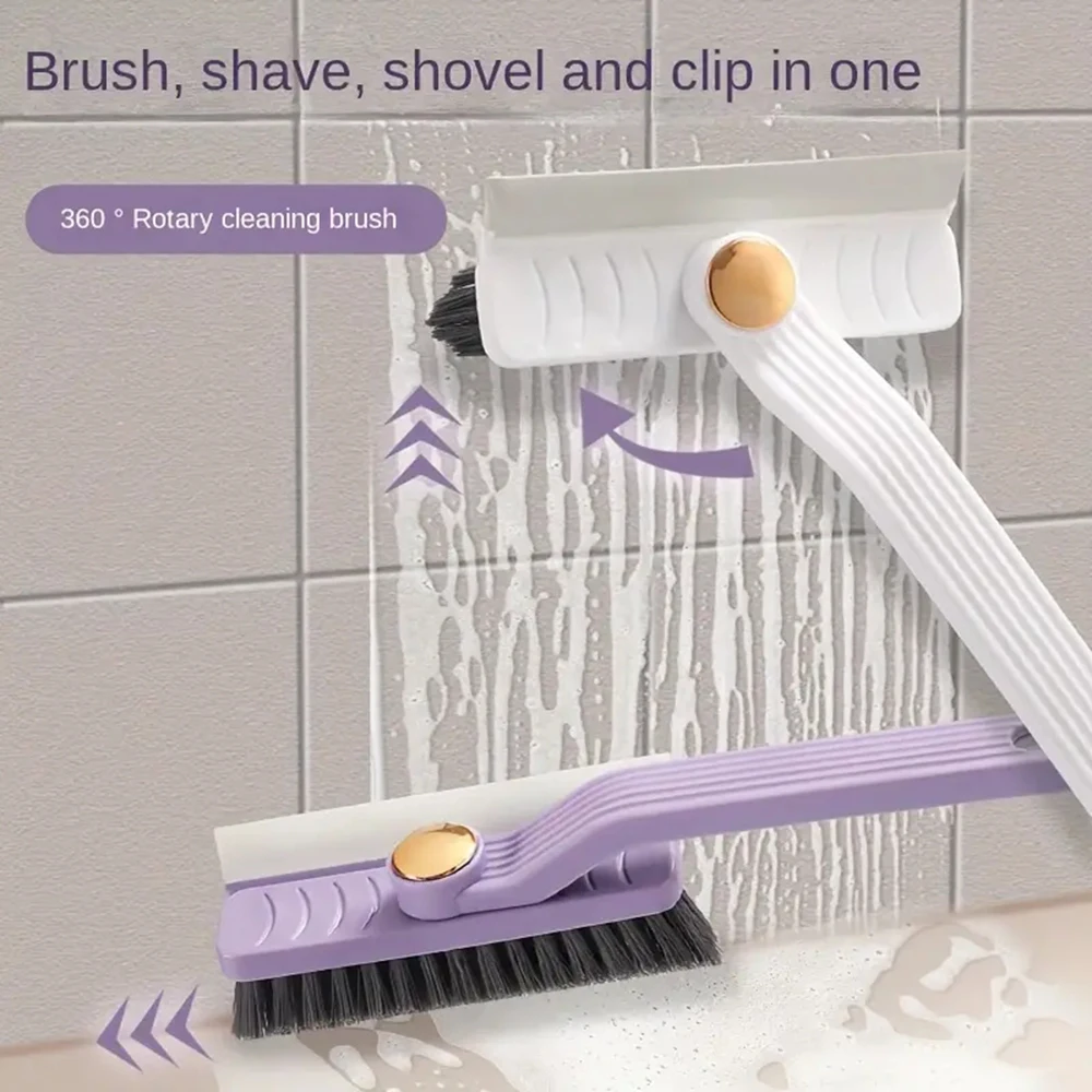 4-in-1 Multi-Purpose Rotating Crevice Cleaning Brush Hand-held Corners Cleaning Tool for Bathroom Kitchen Washbasin Shower Tile