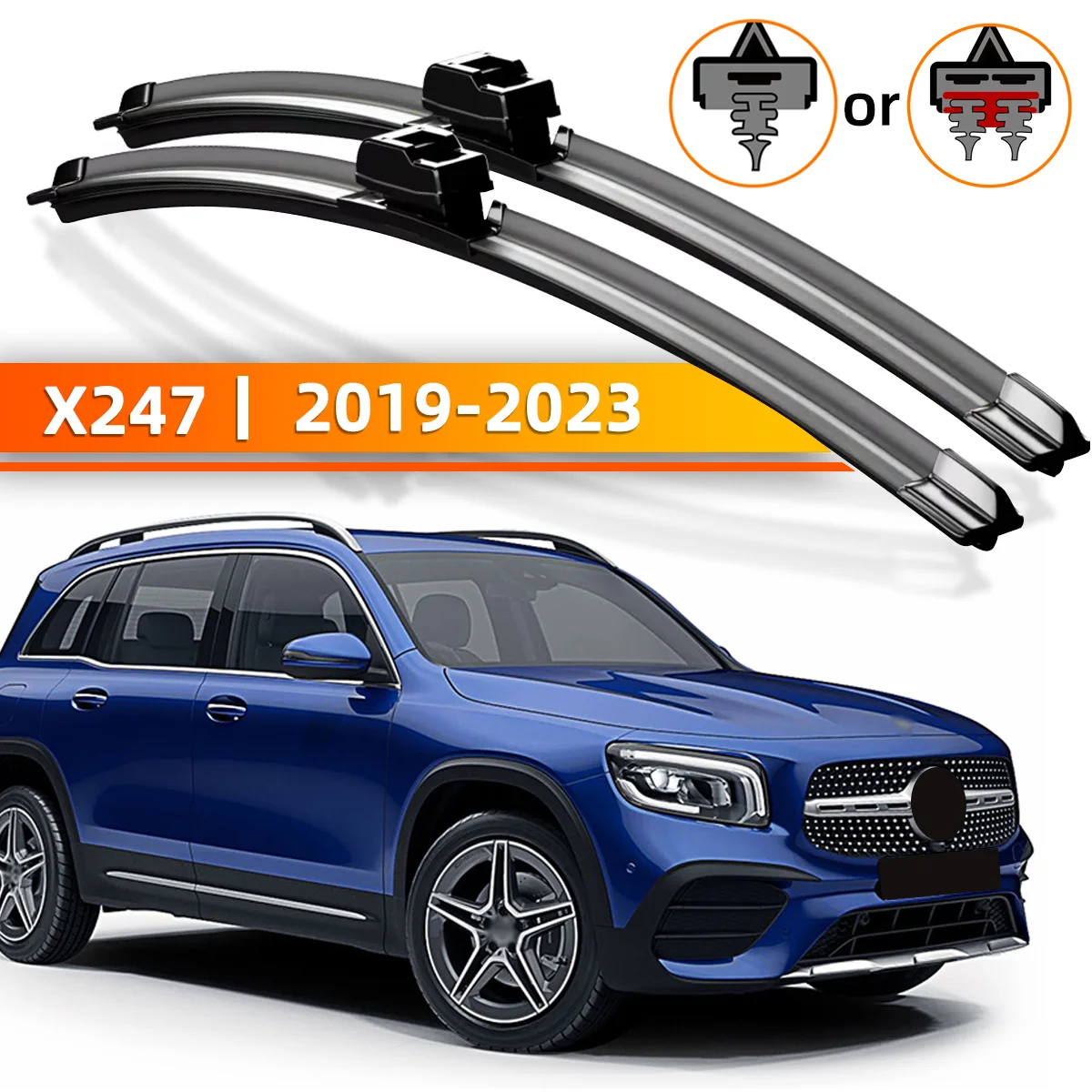 YONGRUN 2 stücke Scheibenwischerblätter Geeignet Für Mercedes Benz Glb Klasse X247 2019-2023 Windschutzscheibe Fenster Zubehör 2020 2021